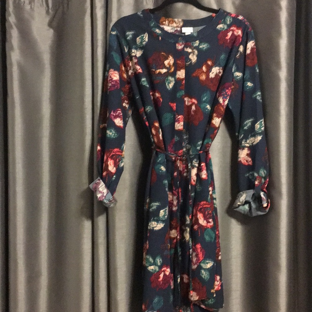 Winter Floral Dress with pockets